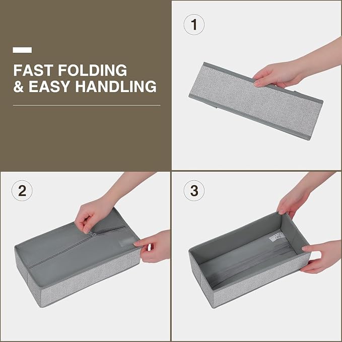 DIMJ Drawer Organizers for Clothing, Fabric Closet Organizers and Storage - Image 7