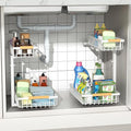 Merrylun Under Sink Organizers, 5 Adjustable Height，Metal Pull Out Under Sink by Merrylun