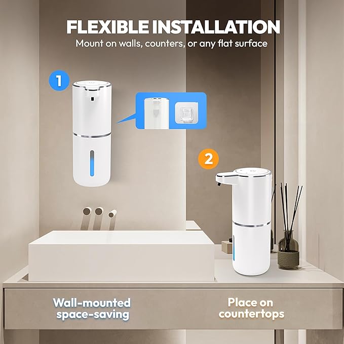 Automatic Soap Dispenser Touchless, Liquid Hand Soap Dispenser 12.8oz USB - Image 6
