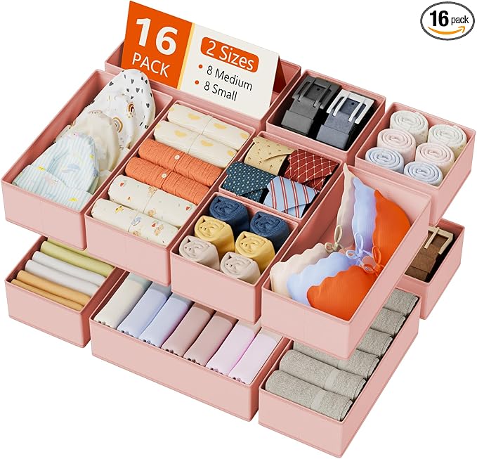 DIMJ Drawer Organizers Clothes, Fabric Closet Organizers and Storage, Shallow by DiMJ