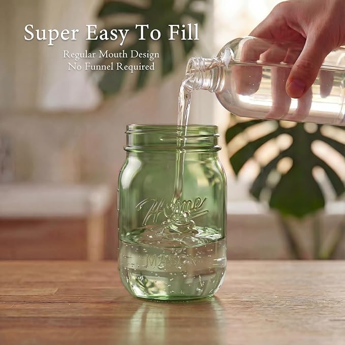 Amolliar Plastic Mason Jar Soap Dispenser - Image 4