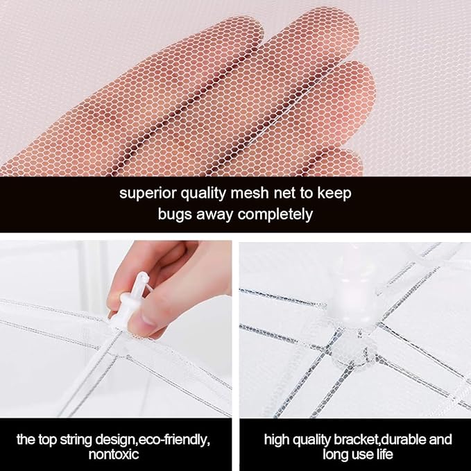 Pop-up Picnic Food Tent Covers, 17x17Inch Foldable Mesh Screen Food Covers - Image 4