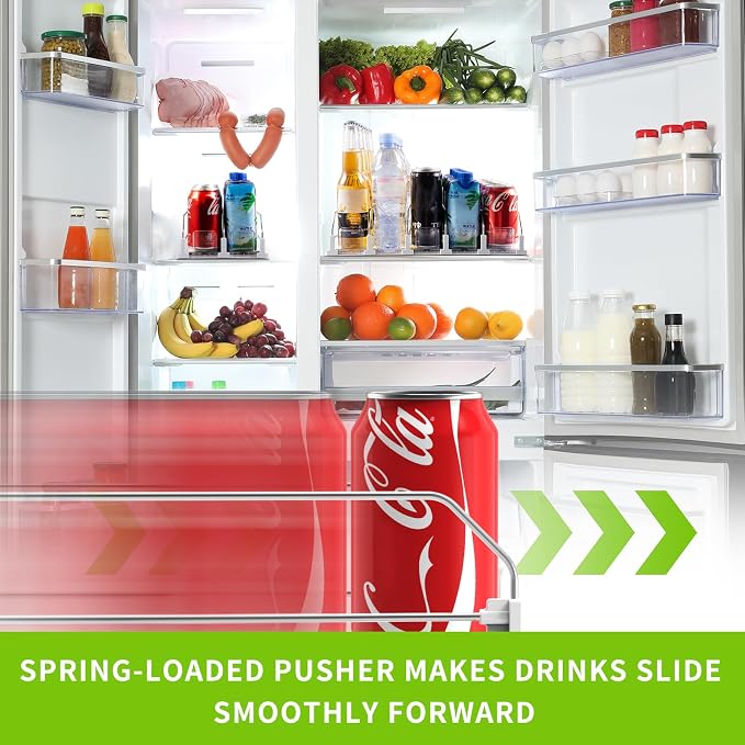 Drink Organizer for Fridge, Soda Can Dispenser for Refrigerator, Automatic - Image 2