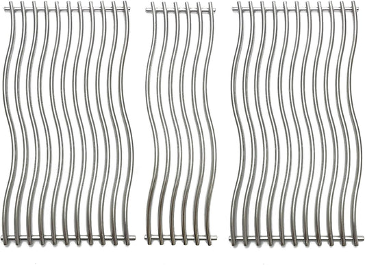 16-3/4" Stainless Steel Waved Cooking Grates Replacement for Napoleon Triumph 410 Grid Gas Grill 3pack S87003