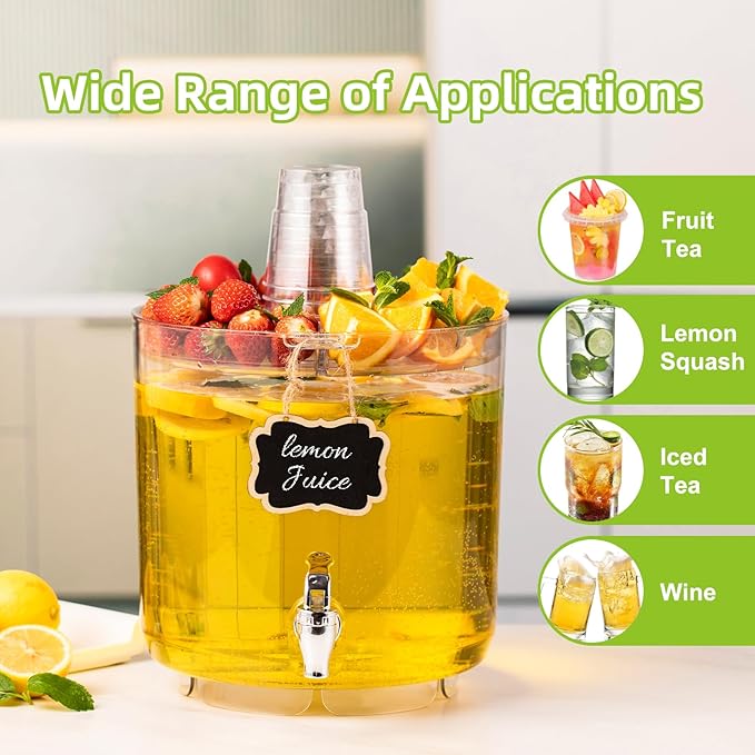 2 Gallon Beverage Dispenser for Parties 2 PACK, BPA-Free Drink Dispenser - Image 7