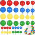 BEISHIDA 40 Pcs Mini Balls Cake Toppers - Foam Balls DIY Cake Topper Inserts for Birthday Wedding Baby Shower Anniversary Cake Decorations (Red Blue Yellow Green)
