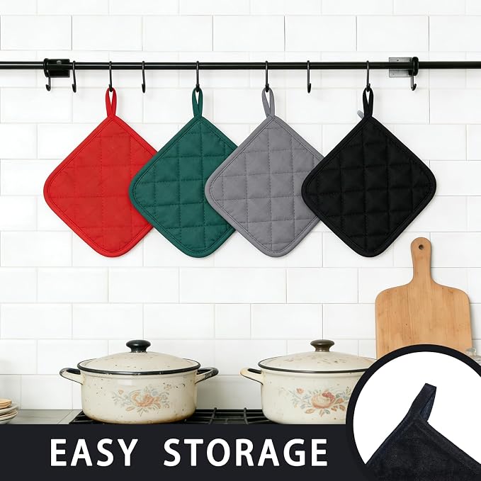 4 Pack Pot Holders for Kitchen Clearance Oven Potholders Sets for Kitchens Hot - Image 5