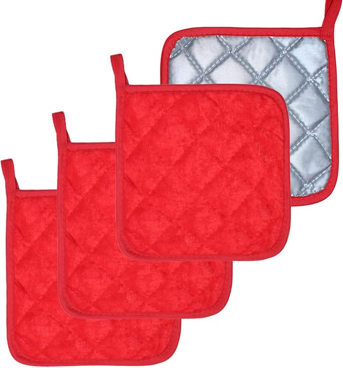 4 Pack Pot Holders for Kitchen Clearance Oven Potholders Sets for Kitchens Hot by Unknown