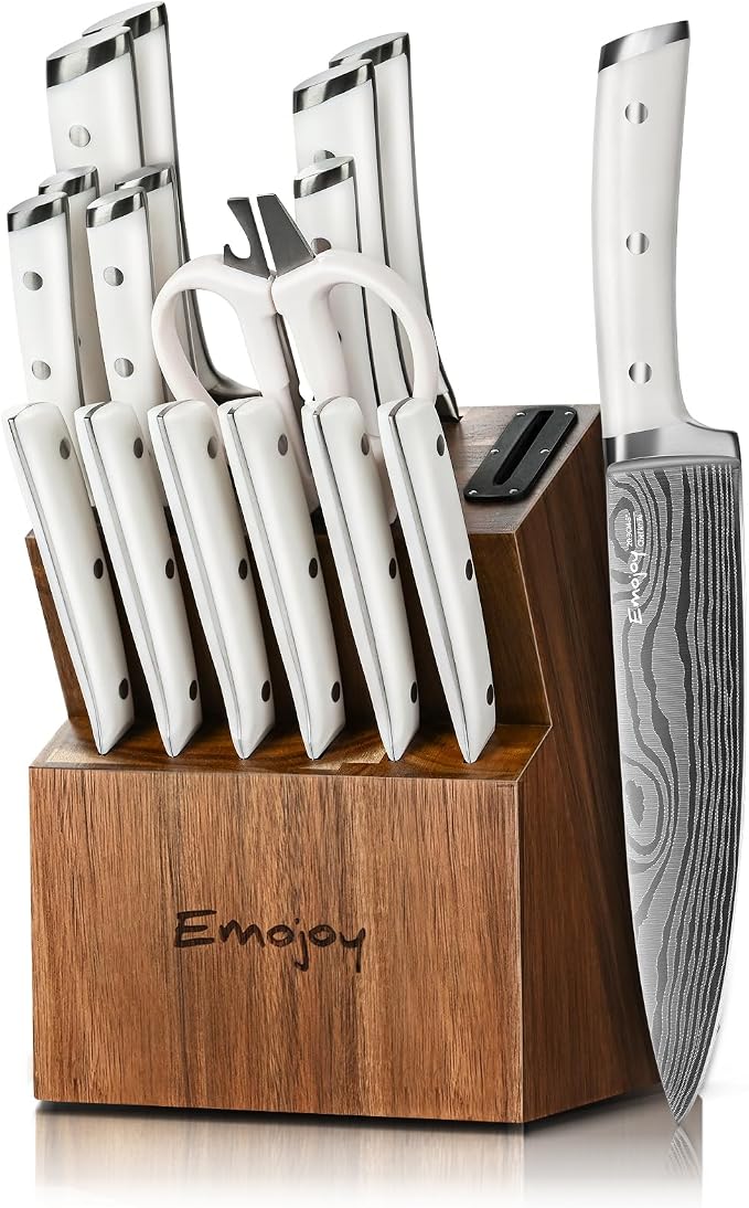Knife Set, Emojoy 18-Pieces Kitchen Knife Set by EMOJOY