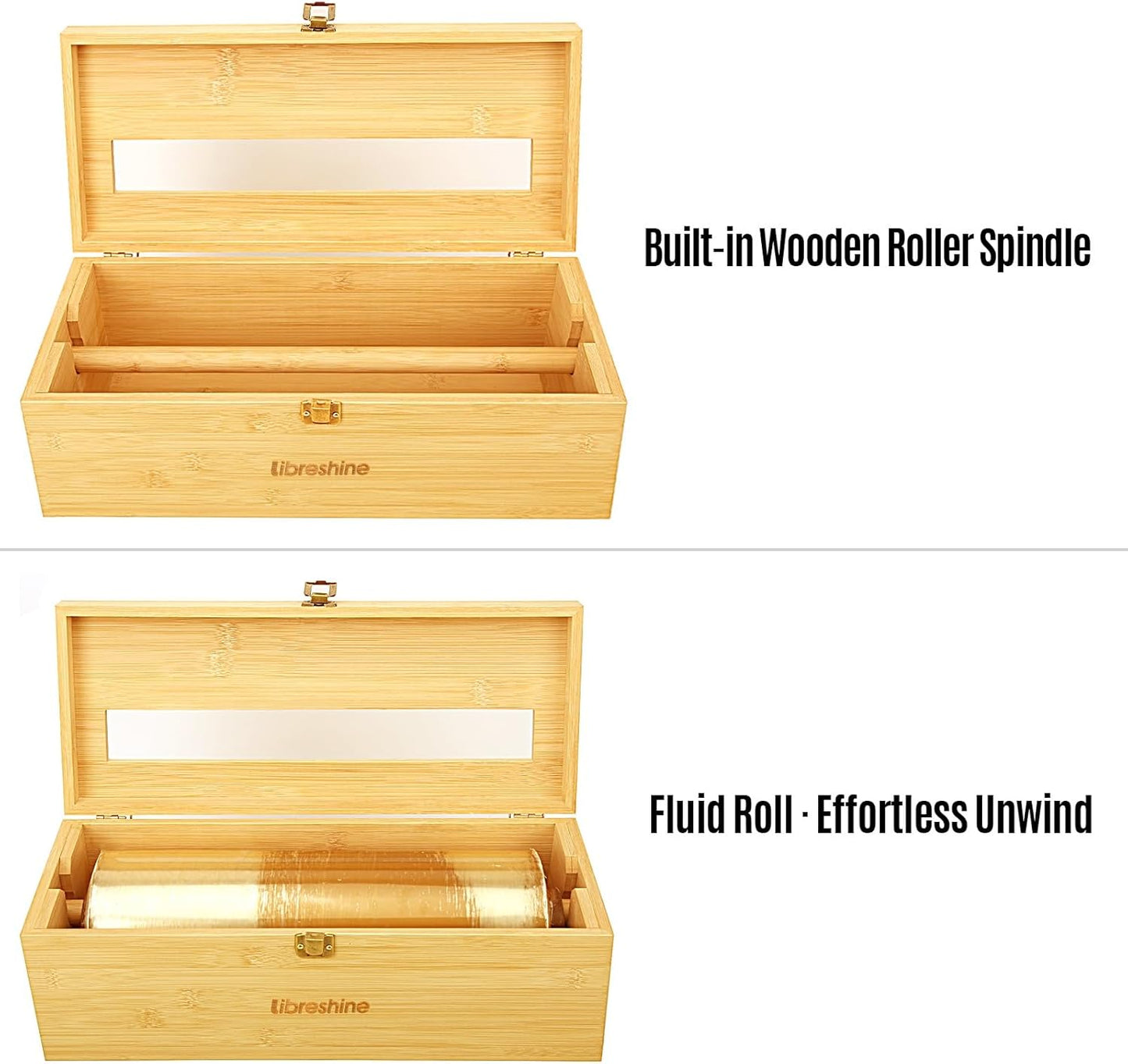 12" Commercial Plastic Wrap Dispenser with Cutter & Roller - Heavy-Duty Holder for 3000ft Film, 1000ft Foil Roll, Fits Costco Saran Wrap - Restaurant, Kitchen & Foodservice Storage