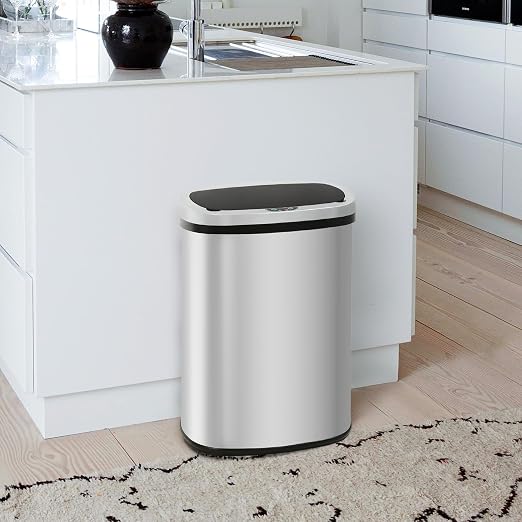 PayLessHere | 13 Gallon Stainless Steel Trash Can | Steel | Automatic Touchless - Image 2