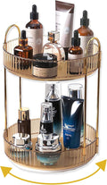 Asayuee 360 Rotating Gold Makeup Organizer, 2 Tier Large Capacity Rotating by Asayuee