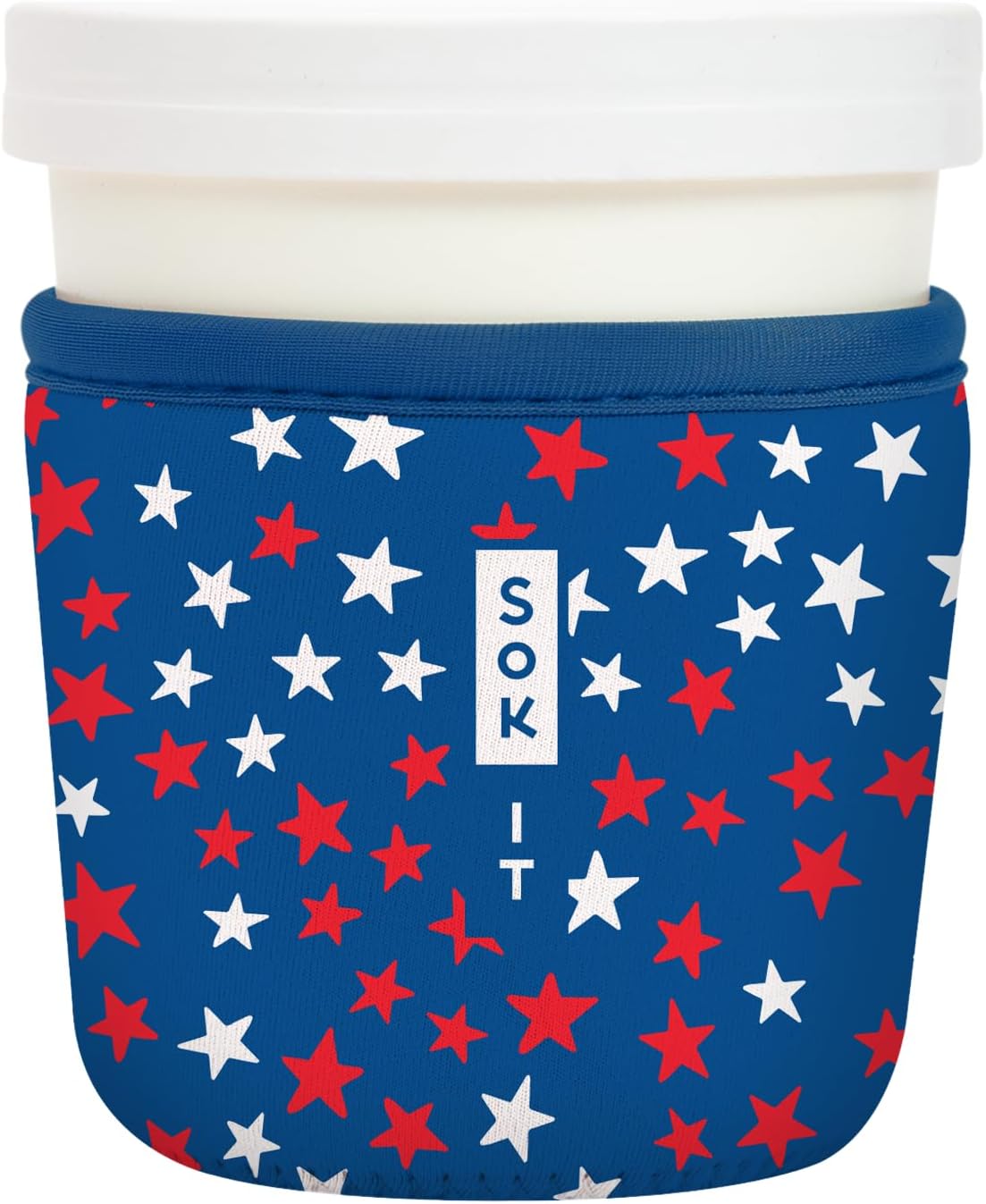 Sok It IceCreamSok Insulated Neoprene Cover (Starry Splendor, Tapered Ice Cream Pints)