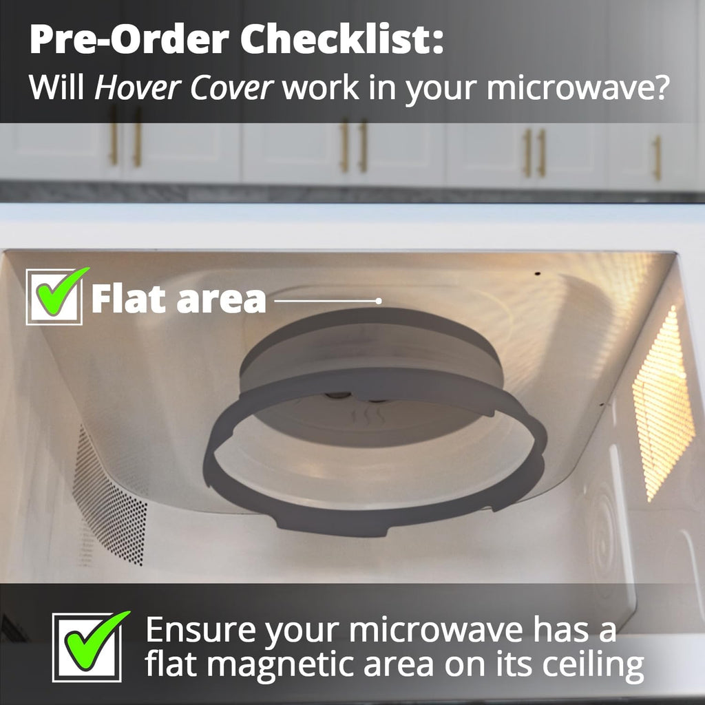 Magnetic Microwave Splatter Cover, Collapsible Microwave Cover for Food - Vented & Magnetic Microwave Plate Cover, 10-inch, BPA-Free - Graphite