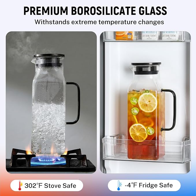 2 Quart Square Glass Pitcher - Image 6