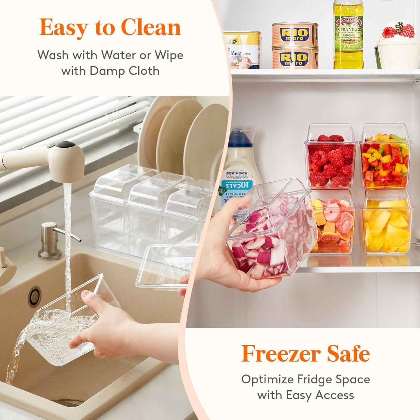 Lifewit Taco Bar Serving Set for Party with 4 Containers(2.5 Cup) & Components, Large Ice Chilled Condiment Caddy Organizer, Garnish Serving Tray Platter for Mimosa Bar Accessories, Fruit, Salad, Food