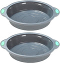 To encounter 9 Inch Silicone Round Cake Pans, 2 Pack Nonstick Silicone Baking Pans Set, Food Grade Cake Molds, with Metal Reinforced Frame More Strength