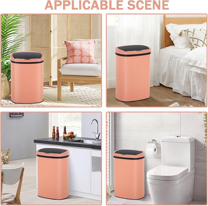 Bigacc 13 Gallon Stainless Steel Trash Can Automatic Trash Can Garbage Can - Image 8