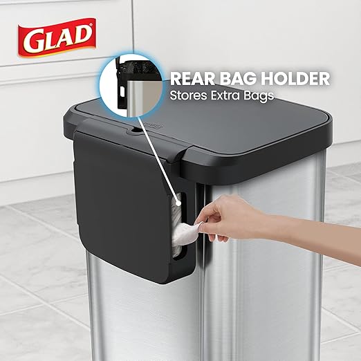 Glad Stainless Steel Step Trash Can - Image 5