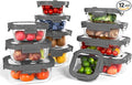 12-Pack Glass Containers with Tempered Lids – Borosilicate, Dishwasher Safe by BOROHOUSE