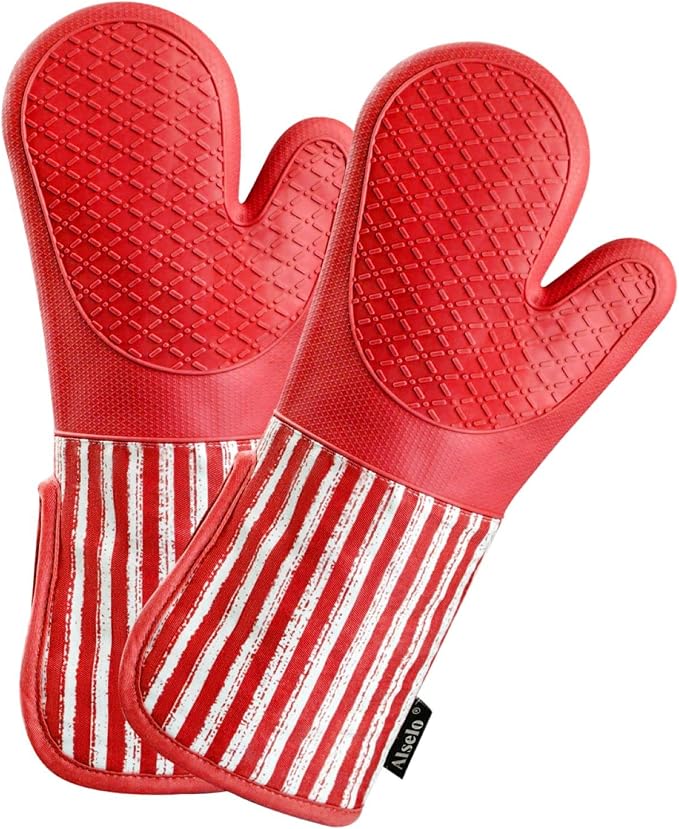 Alselo Silicone Oven Mitts Heat Resistant 932℉ by Alselo-Enjoyahealthylife