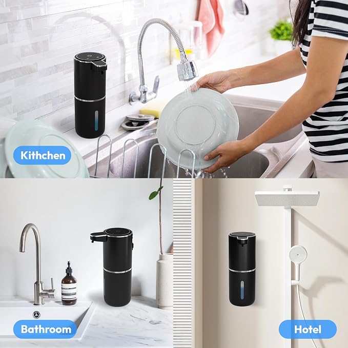 Automatic Soap Dispenser Touchless, Liquid Hand Soap Dispenser 12.8oz USB - Image 9