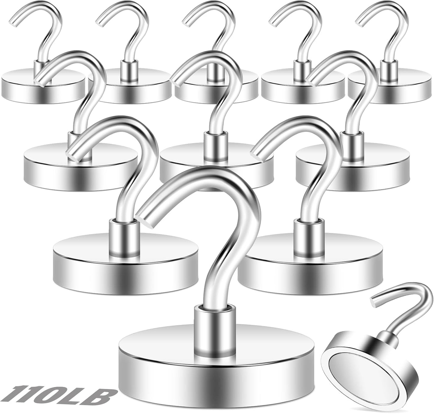 Magnetic Hooks, 2025 Cruise Cabins Ship Essentials 110Lbs Strong Heavy Duty Magnets 12Pcs Magnet Hook for Classroom Home Refrigerator Door Fridge Camping Hanging