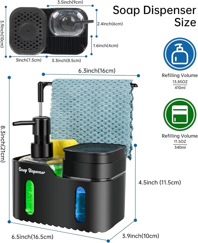 Hand Soap and Dish Soap Dispenser Set - Image 7