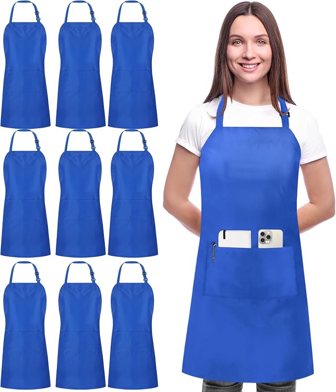 Utopia Kitchen 10 Pack Bib Apron Adjustable by UTOPIAKITCHEN