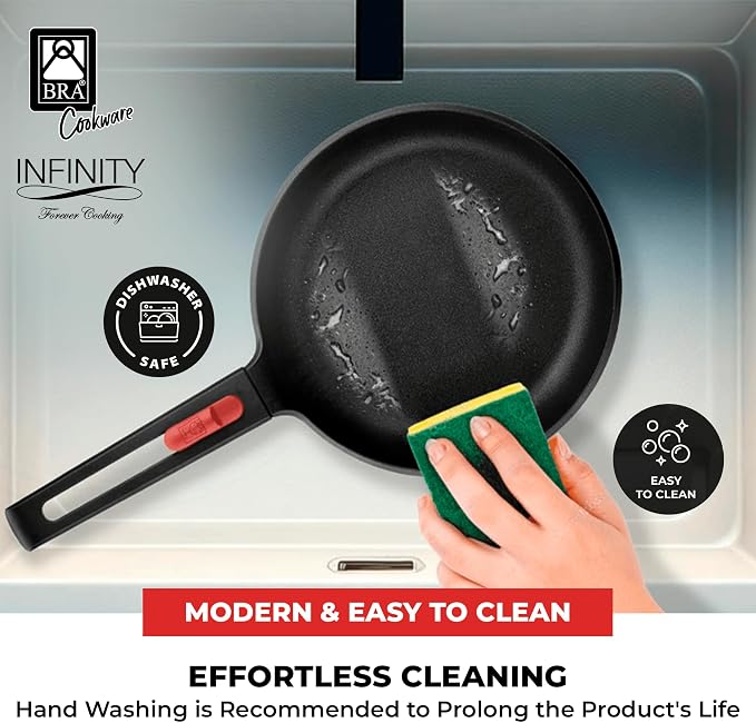 BRA COOKWARE Infinity Nonstick Frying Pan | 10.2-Inch Cast Aluminum Skillet | - Image 6