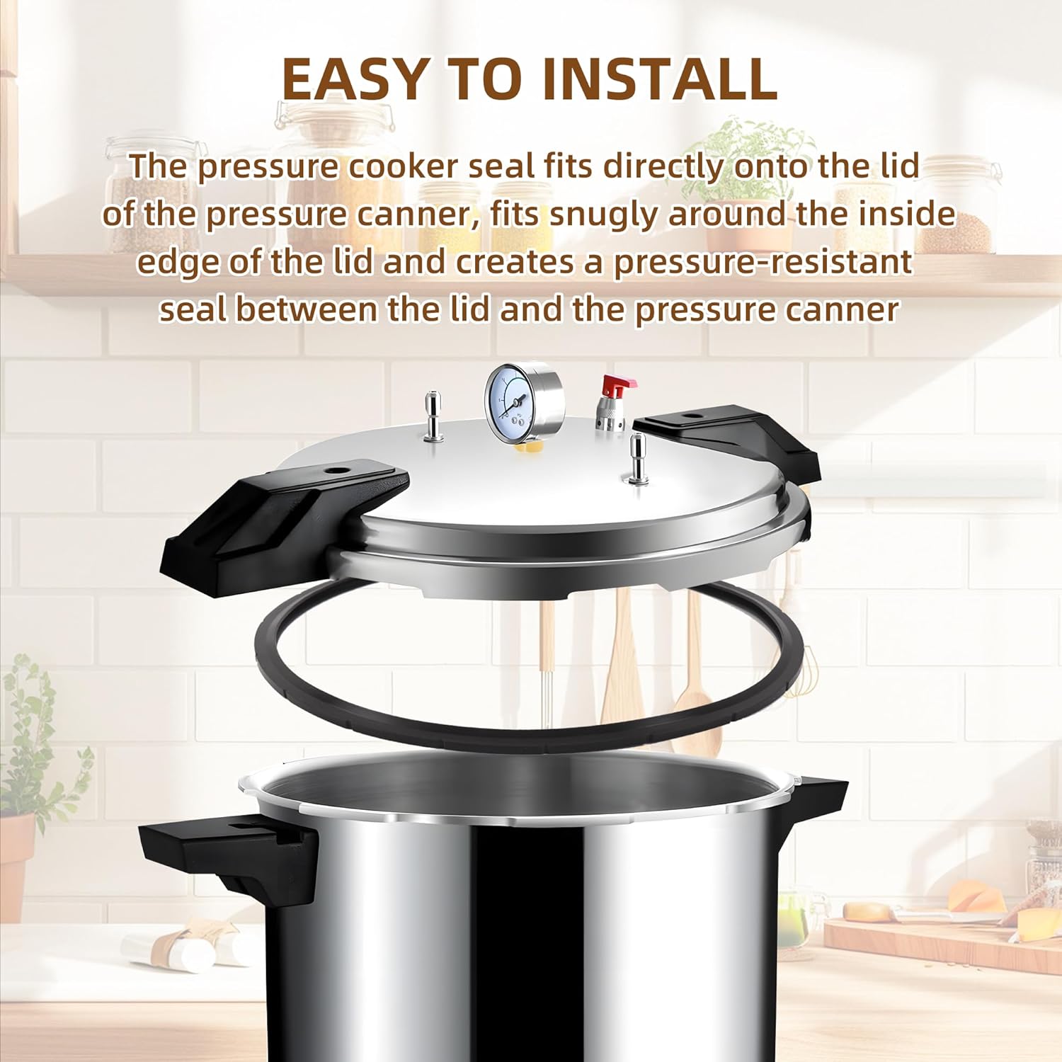 09924 Pressure Canner Sealing Ring, Overpressure Plug (2 Sets) Fit for Presto 6 and 8 Quart Pressure Cooker 0128206 0128202 0128203 0128204 0128303 0126306