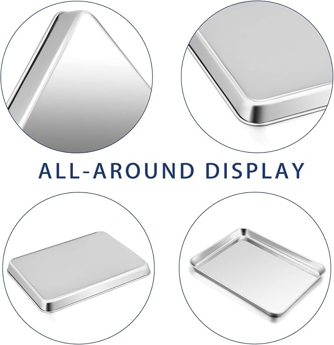 P&P CHEF 16 Inch Baking Cookie Sheet, Oven Pan Tray Stainless Steel Sheet Pan - Image 3