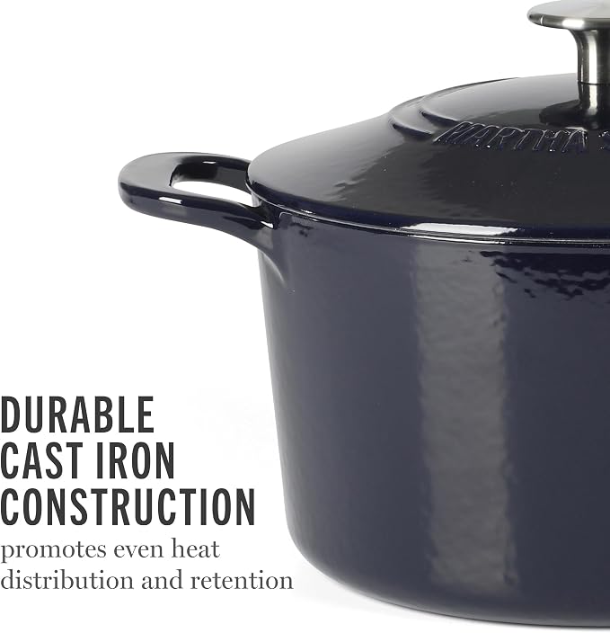 Martha Stewart Gatwick 4 Quart Enamel Cast Iron Dutch Oven - Image 5