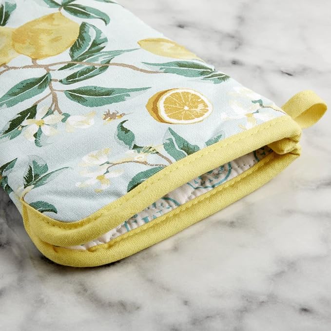 Martha Stewart Lemon Whimsy Oven Mitt 2-Pack Set - Image 3