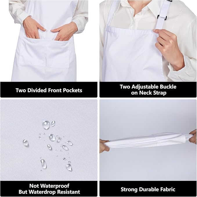 Jubatus 4 Pack 100% Cotton Aprons - Image 5