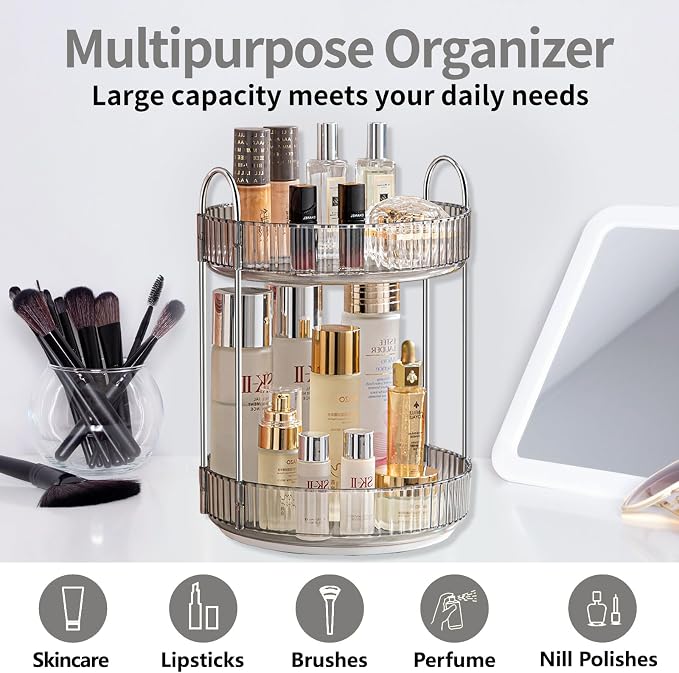 Asayuee 360 Rotating Makeup Organizer - Image 7