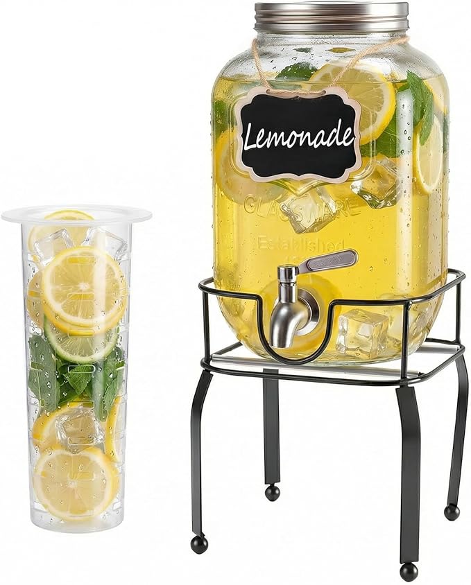 1 Gallon Glass Drink Dispensers by RuileMei