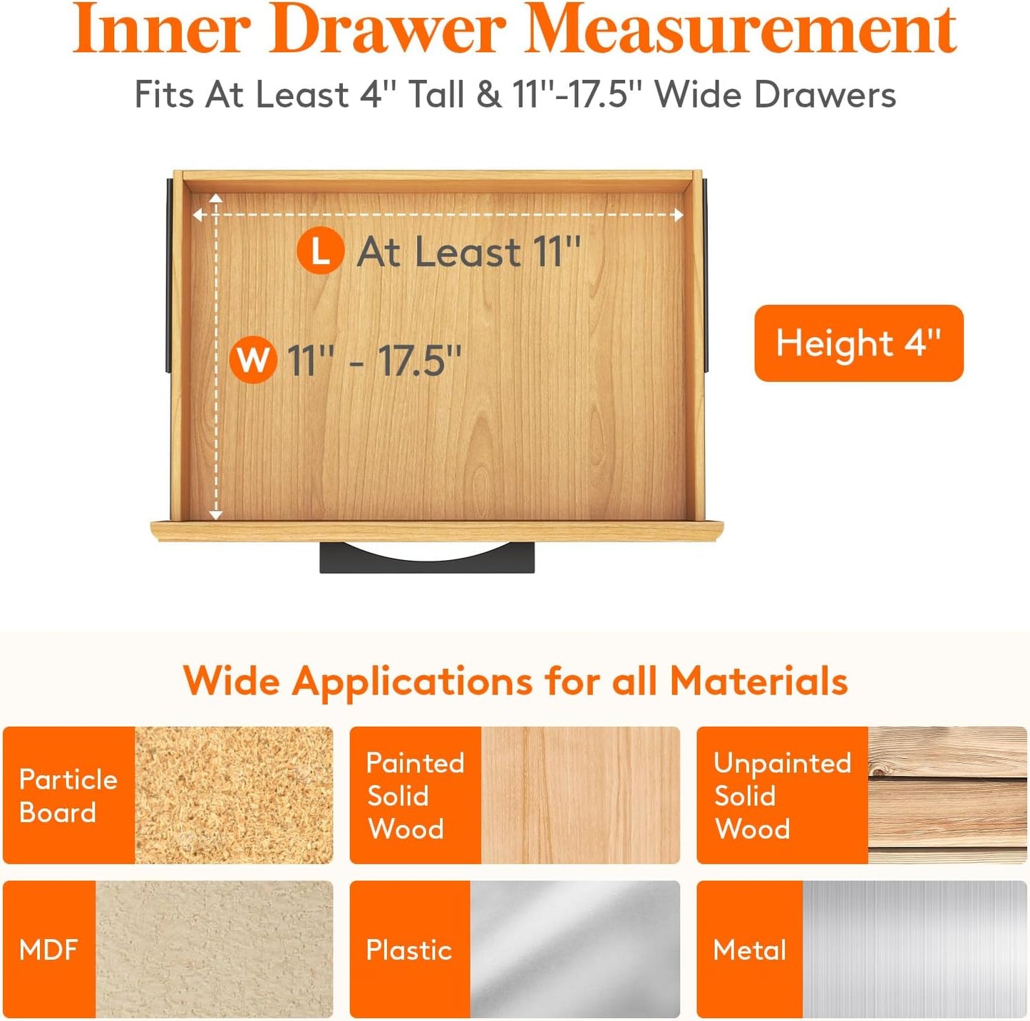 Lifewit 20 Pack Drawer Dividers 4" High, 11-17" Adjustable Dresser Drawer Organizers for Clothes, Expandable Dresser Separators in Bedroom/Bathroom/Kitchen/Vanity/Office Organization and Storage,White