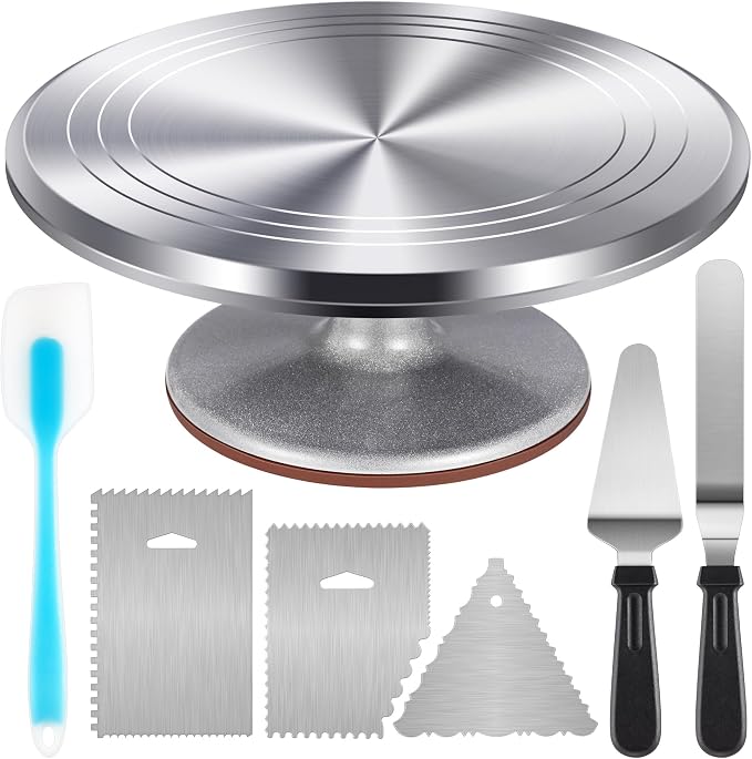 Kootek Aluminium Cake Turntable Set, Baking Tools by Kootek