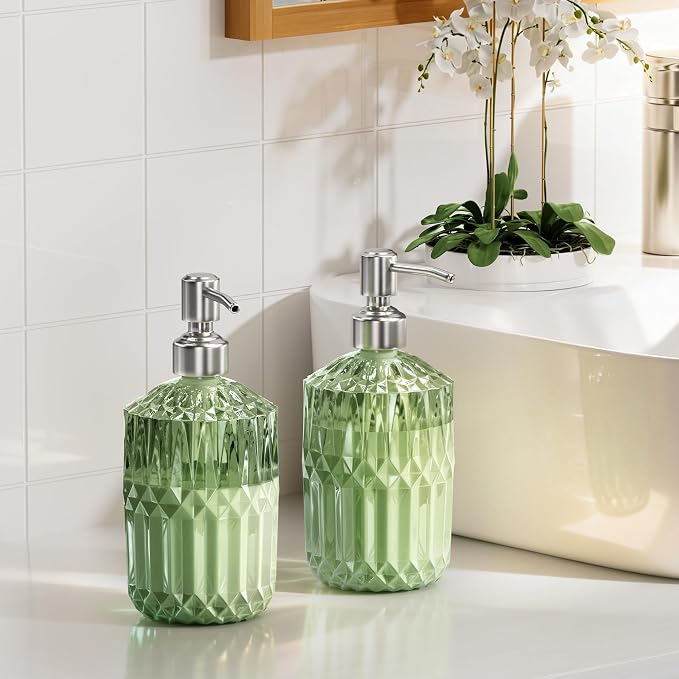 AmazerBath Soap Dispenser, 14.2OZ Refillable Hand Bottles Bathroom Kitchen - Image 6