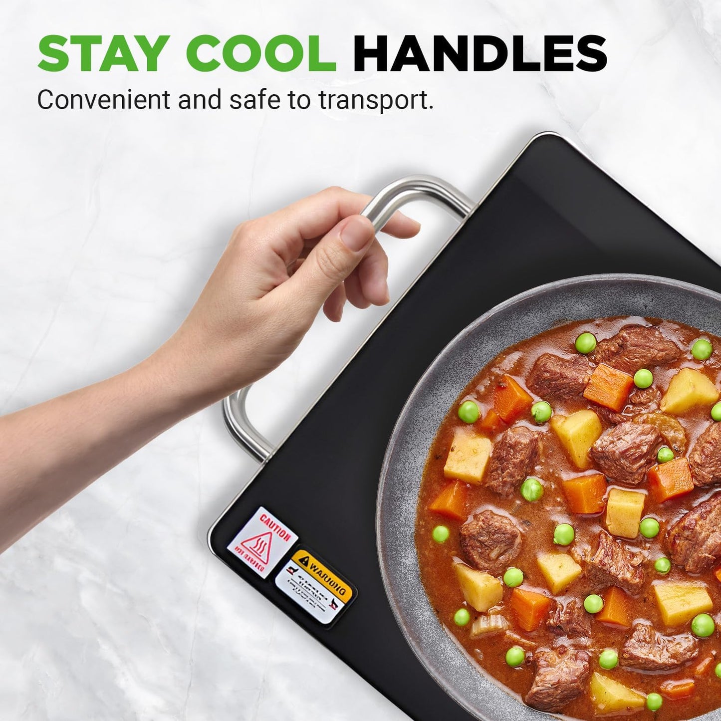 Nutrichef Electric Hot Plate Tray Dish Warmer with Black Glass Top - Ideal for Home, Buffets, Parties, Kitchens & Restaurants - Warming Tray for Food - Tortilla Warmer - Dimensions: 16.5 x 11