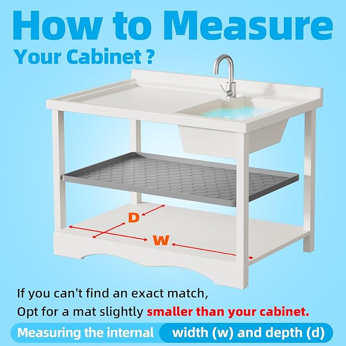 Winisok Silicone Under Sink Mat 19" x 19", kitchen Essentials and Gadgets - Image 7