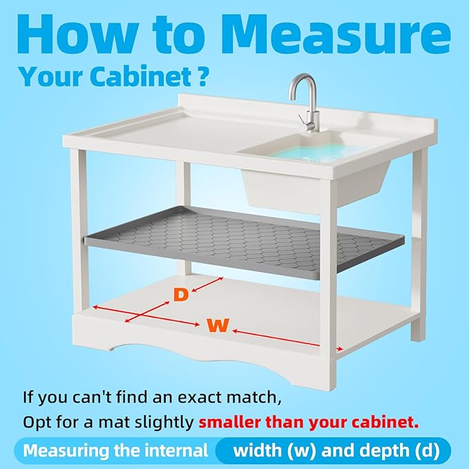Winisok Silicone Under Sink Mat 25" x 19", kitchen Essentials and Gadgets - Image 6