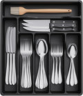 Lifewit Silverware Drawer Organizer Tray, Plastic Cutlery Storage by Lifewit