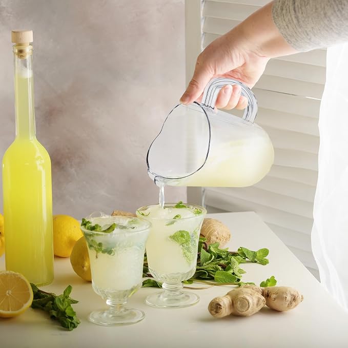 Tessco for you Plastic Pitchers 60 Ounce Clear Restaurant Jug Large Water - Image 4
