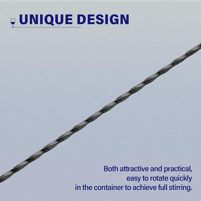 BRIOUT 2 Pcs Bar Spoon, 12 Inches Long Handle Drink Stirrer, Stainless Steel - Image 4
