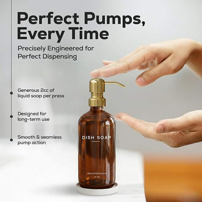 Luxury Glass Dish Soap Dispenser - Image 4