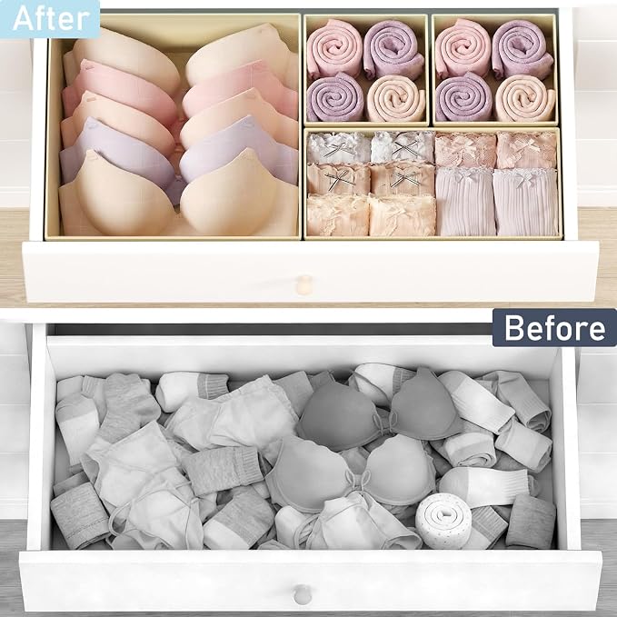 DIMJ Drawer Organizer Clothes 28 Pack - Image 6