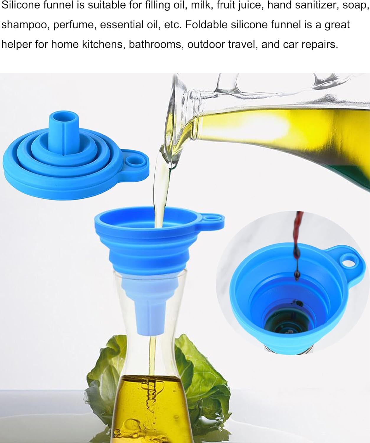 Blade Cleaner Kitchen Washing Brush Chopsticks Cutlery Cleaning Brush Double-Sided Scrubber Multifunctional Knife Sponge 1 PC with Silicone Funnel