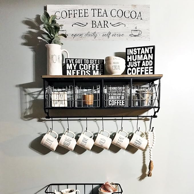 Coffee Tea Cocoa Bar Sign Decor Farmhouse Wall Plaque - Image 5
